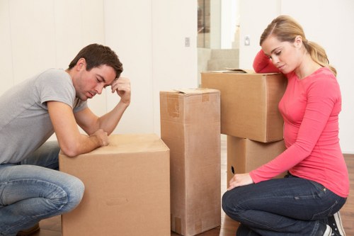 Organised packing boxes prepared for long-term storage in Wanstead
