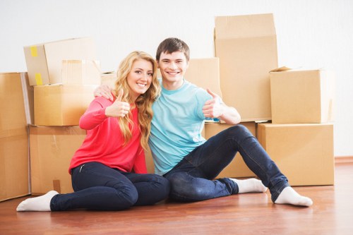 Professional movers handling furniture during a Wanstead relocation